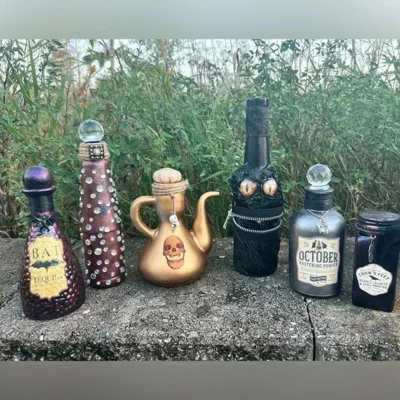 NEW Potion Spell Bottle - ZIPPER ZOMBIE - HANDCRAFTED Apothecary Jar Halloween - Picture 15 of 15